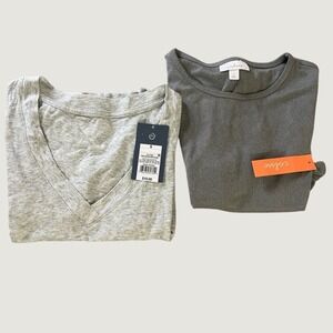 Colsie & Universal Thread Short Sleeve Cropped T Shirts Womens Small Gray NWT